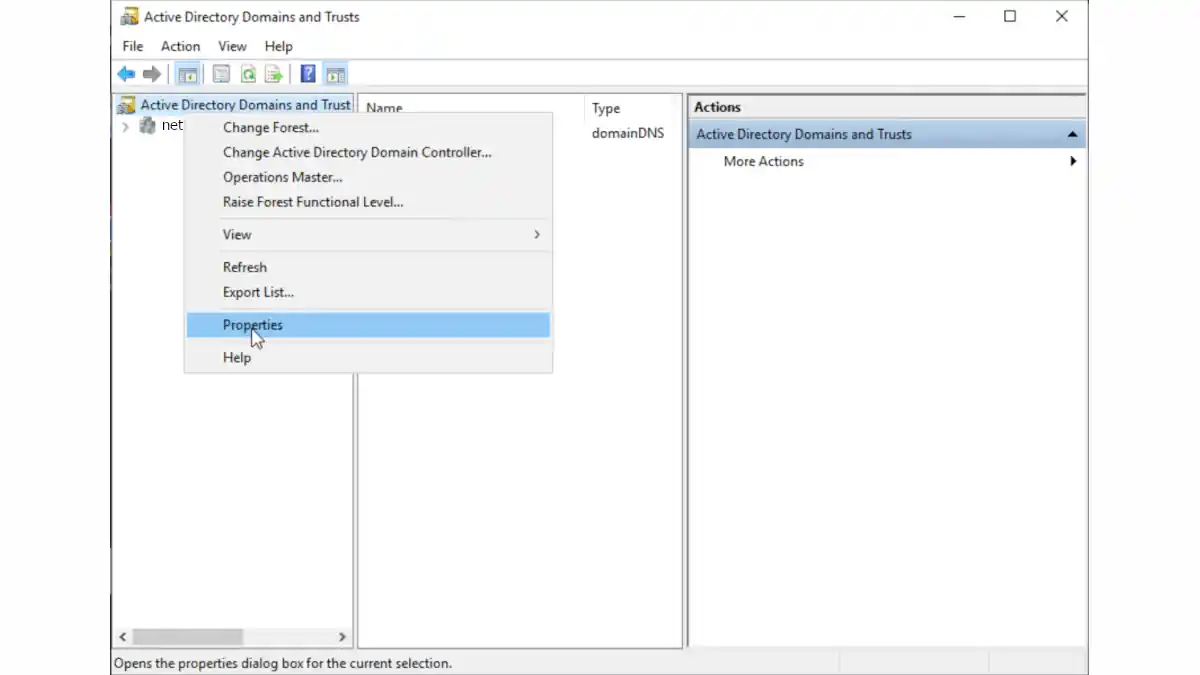 Active Directory Domains and Trusts