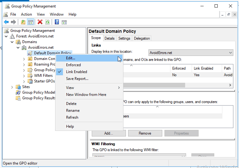 Account Policy