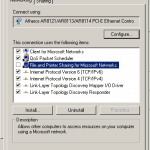 File and Printer Sharing for Microsoft Networks