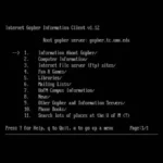 Gopher - Internet Gopher Information Client