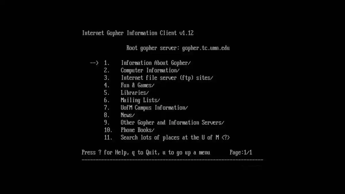 Gopher: The Internet’s Forgotten Pathways
