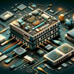 The concept of a Media-Dependent Adapter (MDA) within network infrastructure. This image highlights the adaptability and critical connectivity role of MDAs in linking modular Ethernet switches to various network media types.