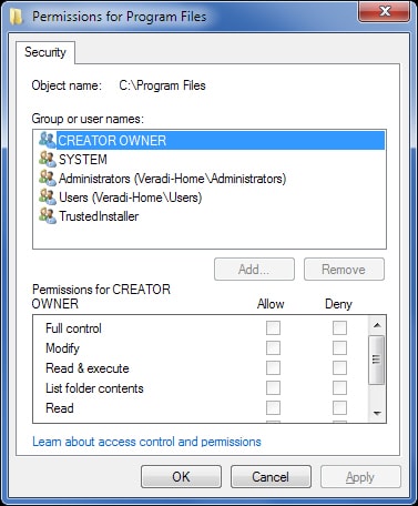 NTFS Permissions on Windows 2000