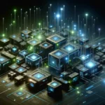 Component Object Model: This image encapsulates the abstract and futuristic essence of COM, highlighting the modular, interoperable nature of binary software components and their seamless communication.