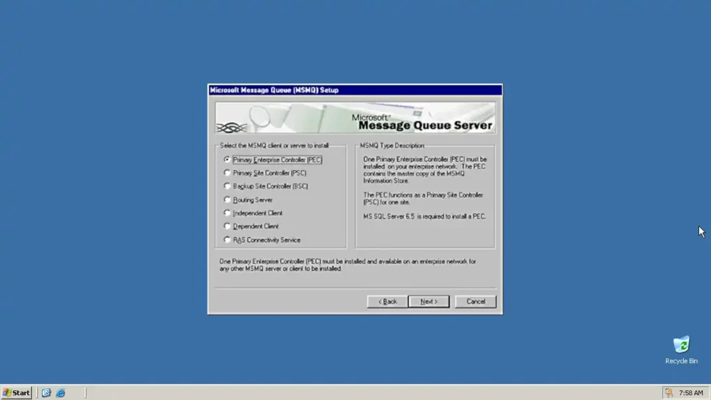 Backup Site Controller (BSC)