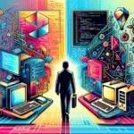 Image representing ANSI C and ANSI C++, showcasing their evolution and interconnectedness. It visually captures the essence of both programming languages and their transition.