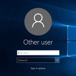 Interactive Logon screen (Windows 10)