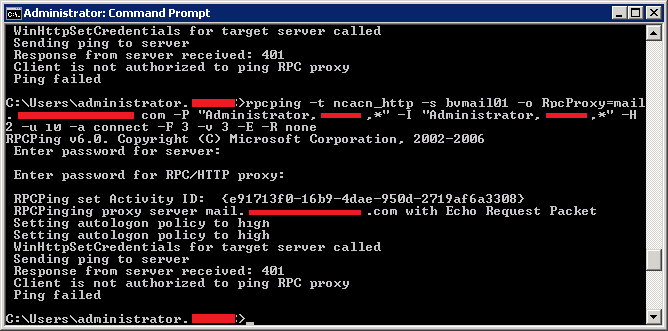 RPC Ping example