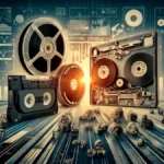 Tape Backup: vintage and modern data storage, symbolizing the evolution and enduring relevance of tape storage.
