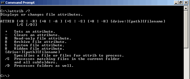 Attrib Command