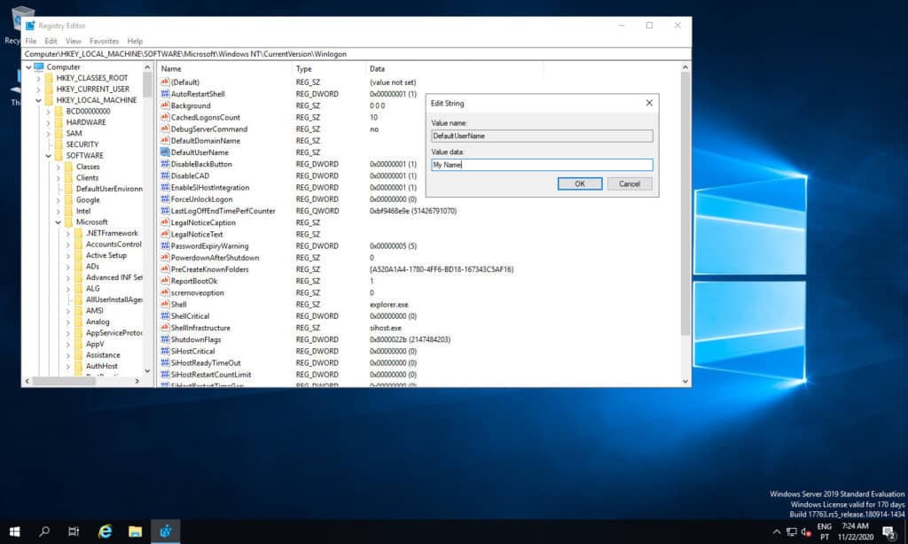 Run Regedt32.exe (Windows Registry Editor)