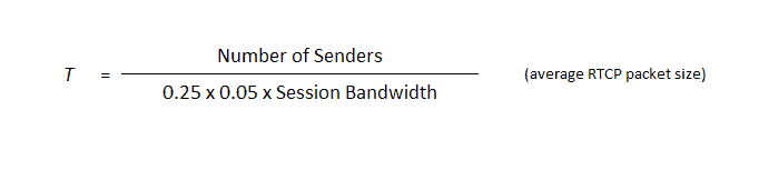 average RTCP packet size