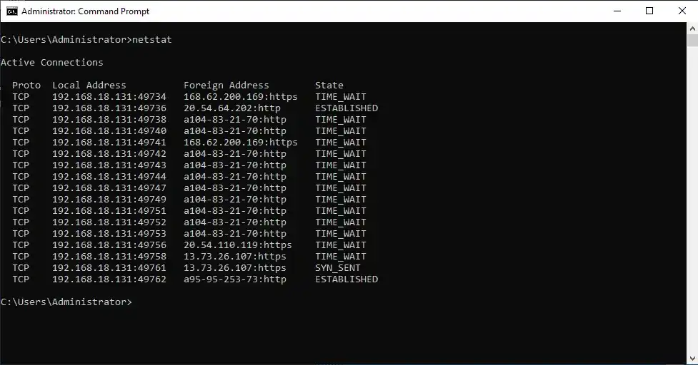 netstat command