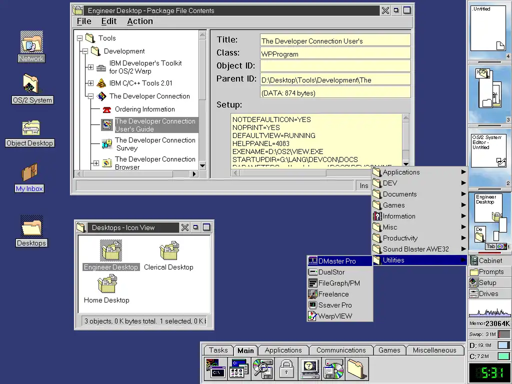 IBM OS/2 Operating System (desktop)