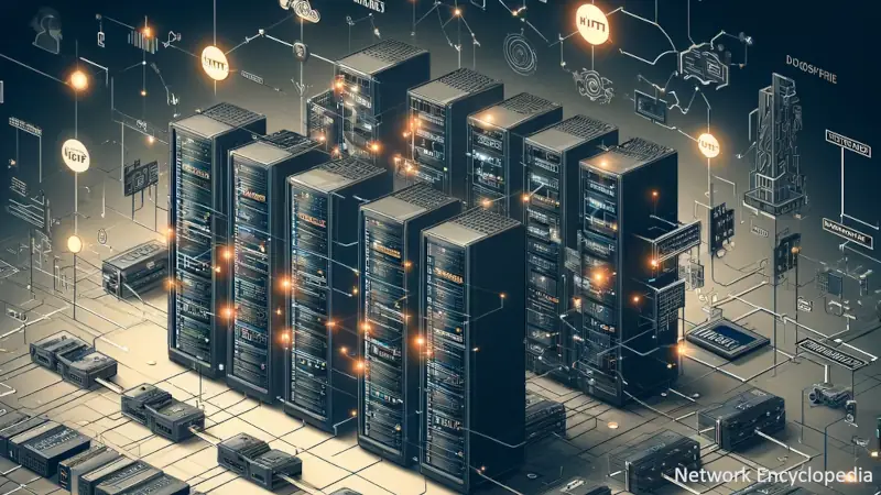 Robust Network and Server Infrastructure: A representation of the network and server setup required to handle high volumes of HTTP requests, crucial for streaming.